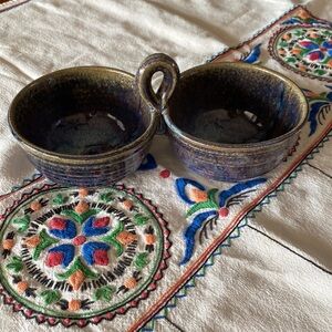 Hand thrown pottery • condiment/appetizer bowls.